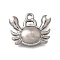 Ocean Series 304 Stainless Steel Charms, Anti-Tarnish, Crab, 10.5x13.5x3mm, Hole: 1.2mm