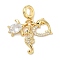 Brass Micro Pave Clear Cubic Zirconia European Dangle Charms, Large Hole Pendants, Sea Turtle & Sea Horse & Dolphin, Long-Lasting Plated, Rack Plating, Cadmium Free & Lead Free, Real 18K Gold Plated, 30mm, Hole: 5mm