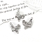 Alloy Connector Charms, Platinum, Butterfly, 21x16mm