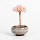 Decoraciones de exhibición de árbol de chips de cuarzo rosa natural PW23051675806-1
