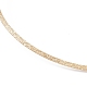 真空メッキ 304 ステンレス鋼花柄ワイヤーネックレスの作成  硬いネックレス  ミニマリストチョーカー  袖口の襟  ゴールドカラー  0.36cm  内径：5-1/2インチ（14cm） STAS-B036-05G-3