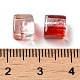 Perlas de vidrio transparente de dos tonos GLAA-NH0001-03-4