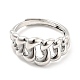 Verstellbarer Ring mit Zahnstangenbeschichtung aus Messingkrone für Frauen RJEW-E064-07P-2