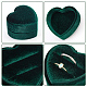 Caja de almacenamiento de anillos de pareja de cartón cubierto de terciopelo corazón CON-WH0087-81A-3