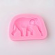 Elephant Design DIY Food Grade Silicone Molds AJEW-L054-30-2
