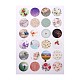 DIY Scrapbooking Bottle Caps Non-Adhesive Paper Picture Stickers Collage Sheets for Clear Flat Round Glass Tile Cabochon Pendants AJEW-L027-M-2