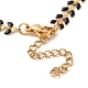 Enamel Ear of Wheat Link Chains Bracelet BJEW-P271-02G-01-4