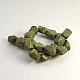 Fili di perline in pietra di serpentino naturale / pizzo verde G-D325-1-3