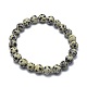 Natürliche dalmatinische Jaspis Perlen Stretch Armbänder X-BJEW-K212-B-014-2