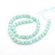 Brins de perles de jade naturelles rondes à facettes teintées G-E302-095-8mm-1-4