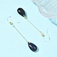 Серьги-подвески из нержавеющей стали 304 с гальваническим покрытием из смолы EJEW-Z129-06G-02-3