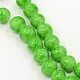 Spray Painted Glass Round Beads Strands X-DGLA-R004-6mm-30-3