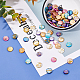 SUNNYCLUE 1 Box 128Pcs 8 Colors Colorful Shell Beads Flat Round Natural Freshwater Seashell Drawbench Beads Charms Ocean Beach Hawaii Style for Jewelry Making DIY Earrings Necklaces Findings SHEL-SC0001-15-4