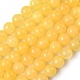 Естественный желтый нефритовый шарик нити G-K121-01-8mm-3