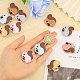 CHGCRAFT 12Pcs 6 Colors Squirrel Food Grade Eco-Friendly Silicone Beads SIL-CA0003-04-3