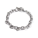 Unisex Stainless Steel Cable Chain Bracelets X-BJEW-WH0009-07P-1