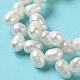Fili di perle di perle d'acqua dolce coltivate naturali PEAR-J007-41-4