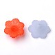 Mixed Color Transparent Frosted Acrylic Flower Bead Caps X-PL561M-4