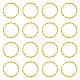 アイアン製キーリング  キーホルダー留め金のパーツ  ゴールドカラー  25x1.5mm KK-YW0002-13G-1