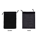PandaHall 30 Pack Velvet Jewelry Pouches Bags 15X 12cm Black Velvet Cloth Jewelry Pouches Drawstring Bags for Jewelry Bracelets and Watches Storage TP-PH0001-05-6
