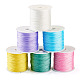 6 Rolls 6 Colors Nylon Chinese Knot Cord NWIR-TA0001-06-1