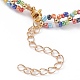 Bracelets ronds opaques en perles de rocaille en verre lustré BJEW-JB05870-02-3