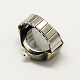 Relojes de cuarzo anillo elástico de hierro RJEW-R119-15A-3