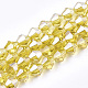 Chapelets de perles en verre électroplaqué EGLA-Q118-6mm-A08-1