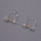 Plastic Clip-on Earring Findings KK-F785-05G-1