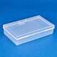 BENECREAT 6 Pack Rectangle Clear Plastic Bead Storage Containers Box Case with Flip-Up Lids for Small Items CON-BC0004-13-5