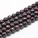 Natural Garnet Beads Strands X-G-R447-6mm-01-1