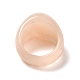 Anello a fascia larga con cupola in avventurina rosa naturale RJEW-P039-01-2