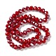Chapelets de perle en verre opaque de couleur unie GLAA-D022-02-3