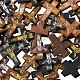 Cheriswelry 100Pcs 5 Colors Printed Wooden Pendants WOOD-CW0001-05-2