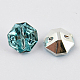 2-Hoyo botones de octágono de acrílico Diamante de imitación de Taiwán BUTT-F016-18mm-23-2