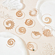 Anattasoul 9 paires 9 style spirale vortex & lotus & feuille & tournesol alliage boucles d'oreilles pour les femmes EJEW-AN0002-75-7