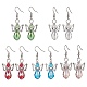 Boucles d'oreilles pendantes en alliage de style tibétain EJEW-JE05425-02-1
