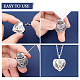 CREATCABIN Mini Heart Urn Necklace for Ashes Cremation Jewelry Memorial Ashes Keepsake Pendant Gifts for Loved Ones Women Men Pet- Always in my heart Dad STAS-CN0001-10B-3