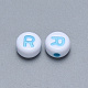 Perline di lettere con foro orizzontale acrilico artigianale SACR-S201-11R-2