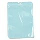 長方形のプラスチック陰陽ジップロックバッグ  再封可能な包装袋  セルフシールバッグ  淡いターコイズ  20x14x0.02cm  片側の厚さ：2.5ミル（0.065mm） ABAG-A007-02I-05-1