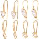 16 шт. 4 латунных крючка для сережек KK-BBC0012-53-1