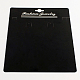 長方形形状厚紙のネックレスのディスプレイカード  ブラック  190x140x0.8mm CDIS-Q001-10A-1