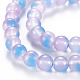 Chapelets de perles en verre peint par pulvérisation GGLA-S058-001E-03-3