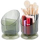 Craspire 2 pièces organisateur de porte-pinceau de maquillage en plastique vert foncé AJEW-WH0332-33A-1
