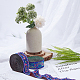 Ahandmaker2ロール2色エスニック風刺繡ポリエステルリボン  ジャカードリボン  服飾材料  花柄  ミックスカラー  1-1/4インチ（33mm）  275.6インチ/ロール  1ロール/カラー OCOR-GA0001-15-4