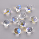 Perles de verre peintes par pulvérisation transparent GLAA-T016-37-B01-1