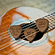 Guitar Shaped Wooden Guitar Picks Box WOOD-WH0116-001-3