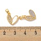 Латунные микропаве прозрачные подвески с фианитом KK-A214-10G-3