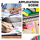 Fingerinspire 96 Stück 6 Farben Kunststoff-Bleistiftkappe (1.8x0.4 Zoll). AJEW-CA0003-04-5