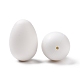 プラスチック模擬卵  イースターエッグクラフトを描くDIY子供向け  ホワイト  59x40.5mm  穴：3.5mm  50個/袋 DIY-I105-01A-1